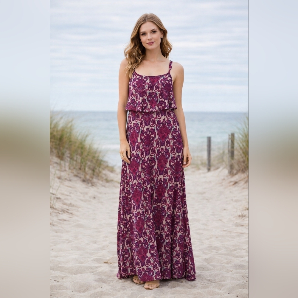 Always Maxi Paisley Purple Dress